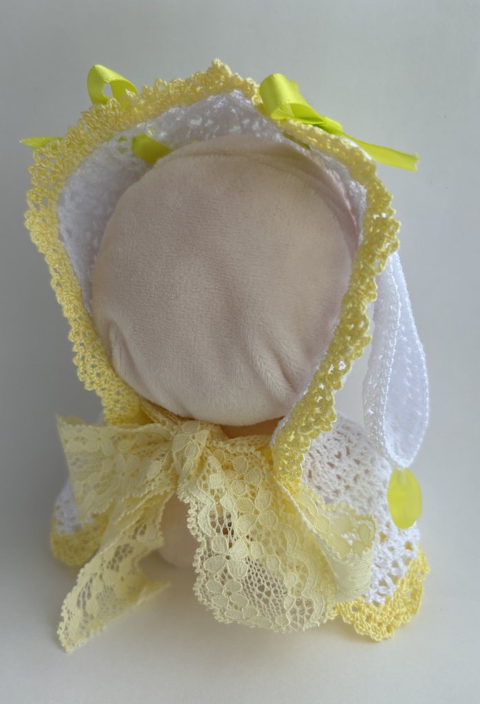 ぬい服 うさみみ フード 10~15cm ぬいぐるみ 着せ替え服 レース編み フーディ 送料込