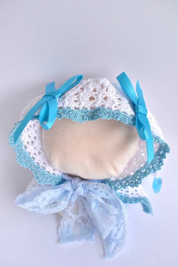 ぬい服 うさみみ フード 10~15cm ぬいぐるみ 着せ替え服 レース編み フーディ 送料込