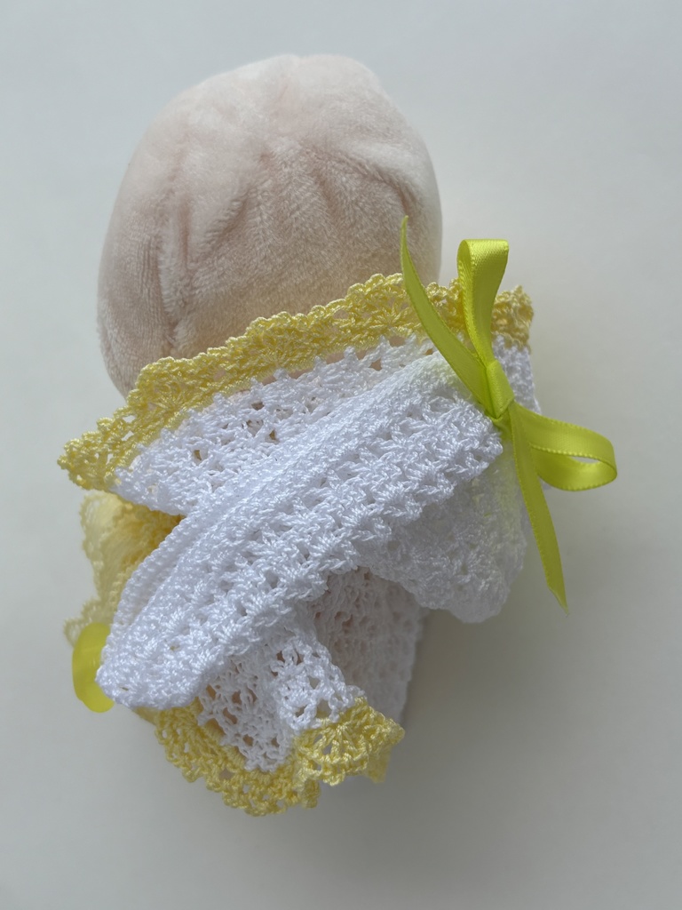 ぬい服 うさみみ フード 10~15cm ぬいぐるみ 着せ替え服 レース編み フーディ 送料込