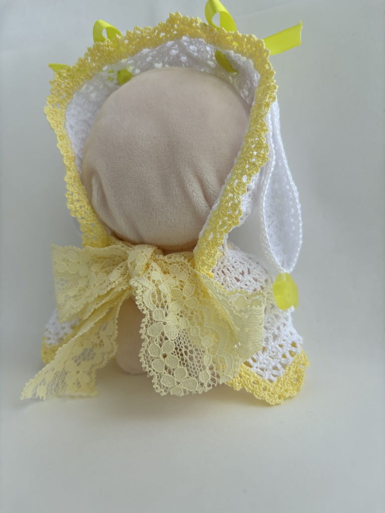 ぬい服 うさみみ フード 10~15cm ぬいぐるみ 着せ替え服 レース編み フーディ 送料込