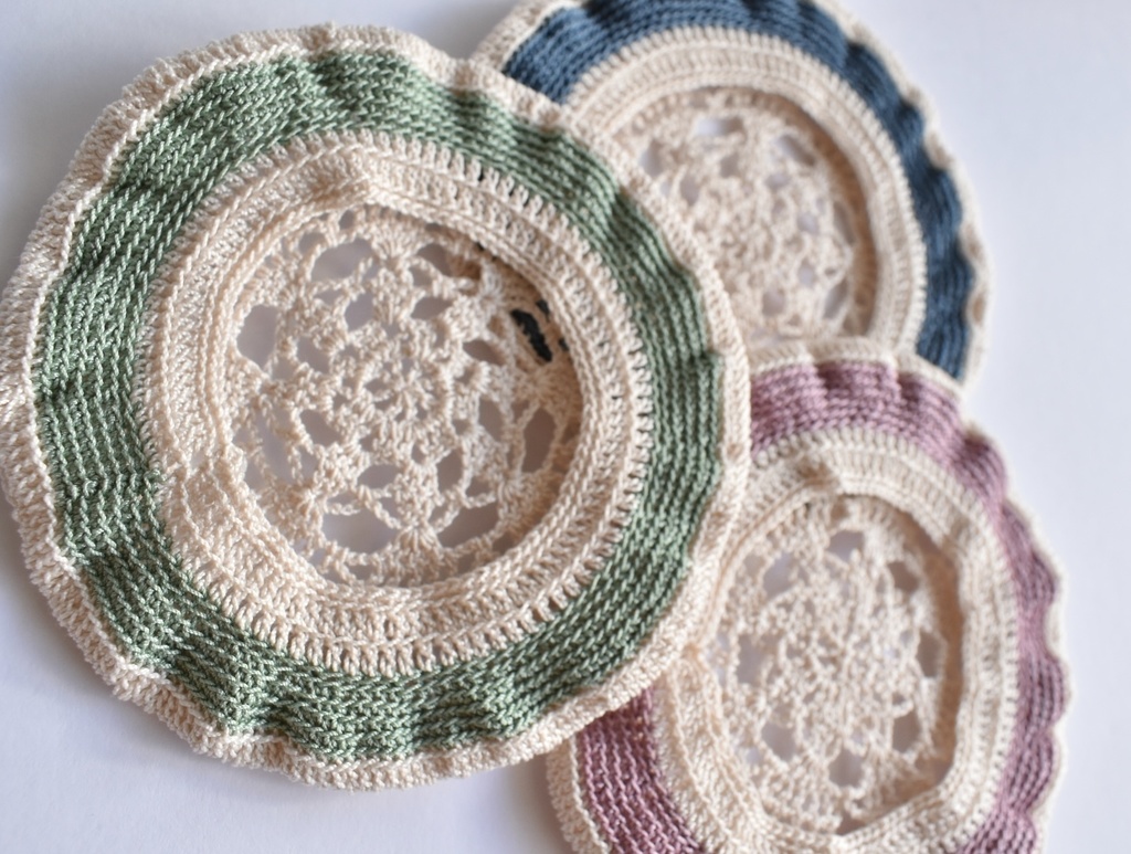 ぬい服 ベレー帽 10~15cm ぬいぐるみ 着せ替え服 レース編み