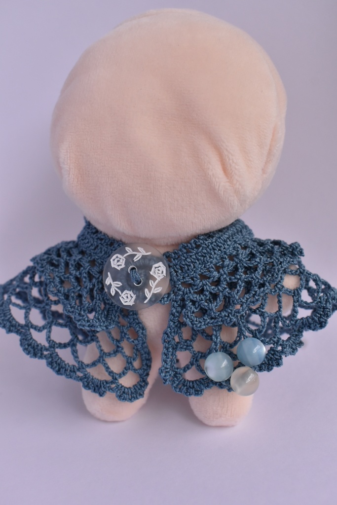 ぬい服 2重 ケープ 10~15cm ぬいぐるみ 着せ替え服 レース編み