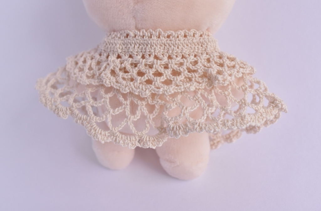 ぬい服 2重 ケープ 10~15cm ぬいぐるみ 着せ替え服 レース編み