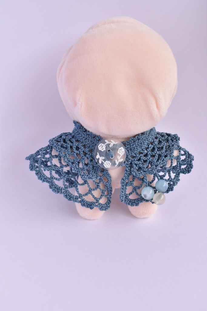 ぬい服 2重 ケープ 10~15cm ぬいぐるみ 着せ替え服 レース編み