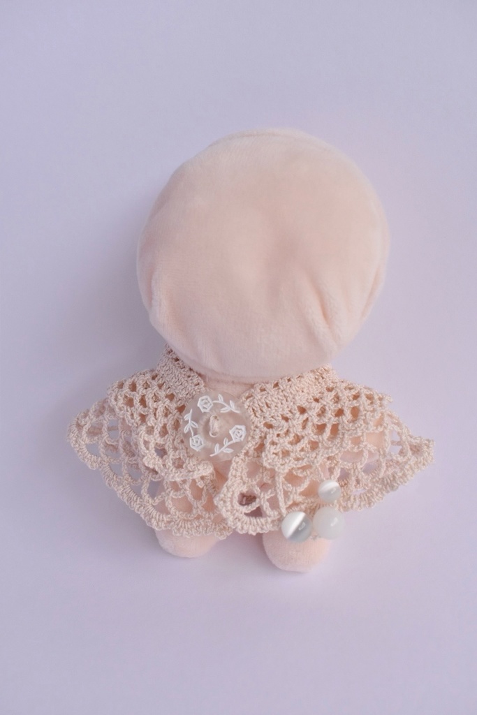 ぬい服 2重 ケープ 10~15cm ぬいぐるみ 着せ替え服 レース編み