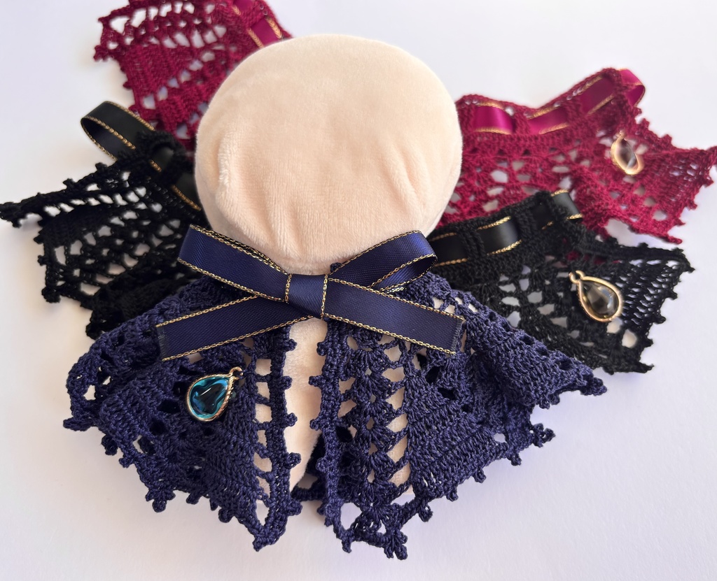 ぬい服 コウモリ風 ケープ 10～15cm ぬいぐるみ 着せ替え服 レース編み