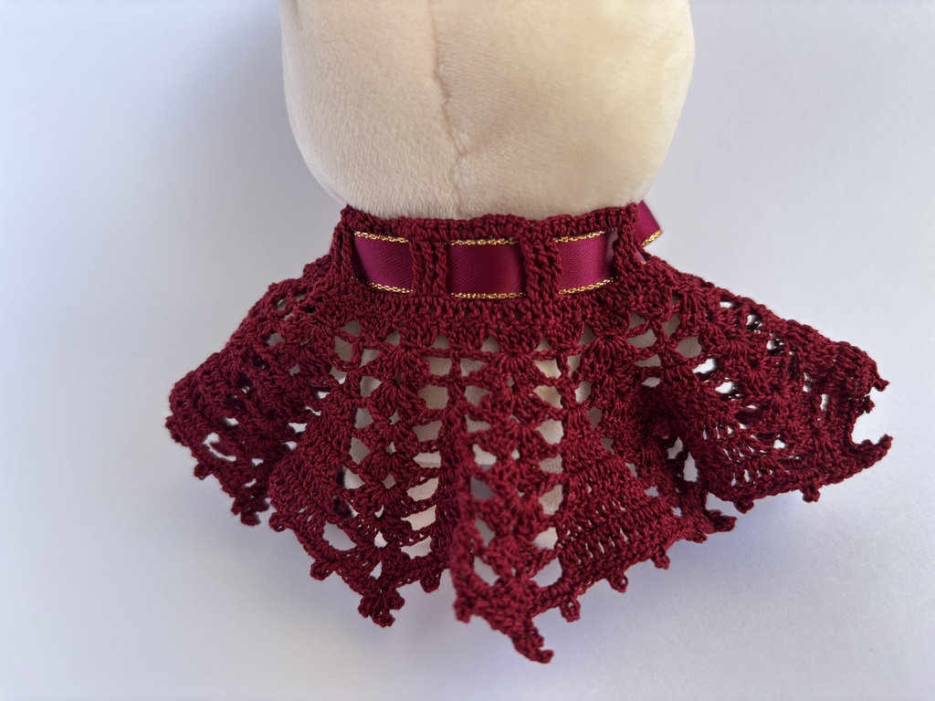 ぬい服 コウモリ風 ケープ 10~15cm ぬいぐるみ 着せ替え服 レース編み