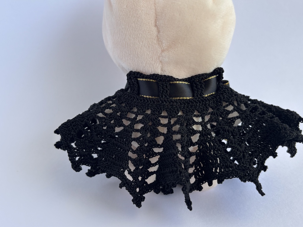 ぬい服 コウモリ風 ケープ 10~15cm ぬいぐるみ 着せ替え服 レース編み