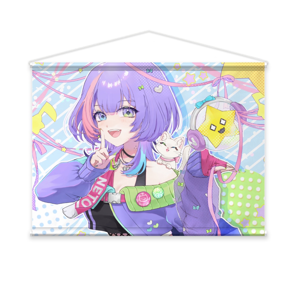 〖1周年記念グッズ〗タペストリー〖歌水ねと〗