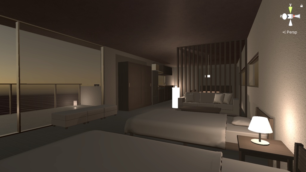 【UnityPackage】living room & furniture set