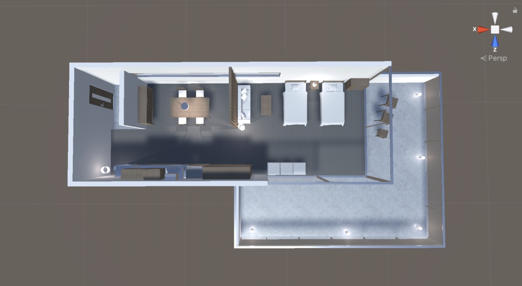 【UnityPackage】living room & furniture set