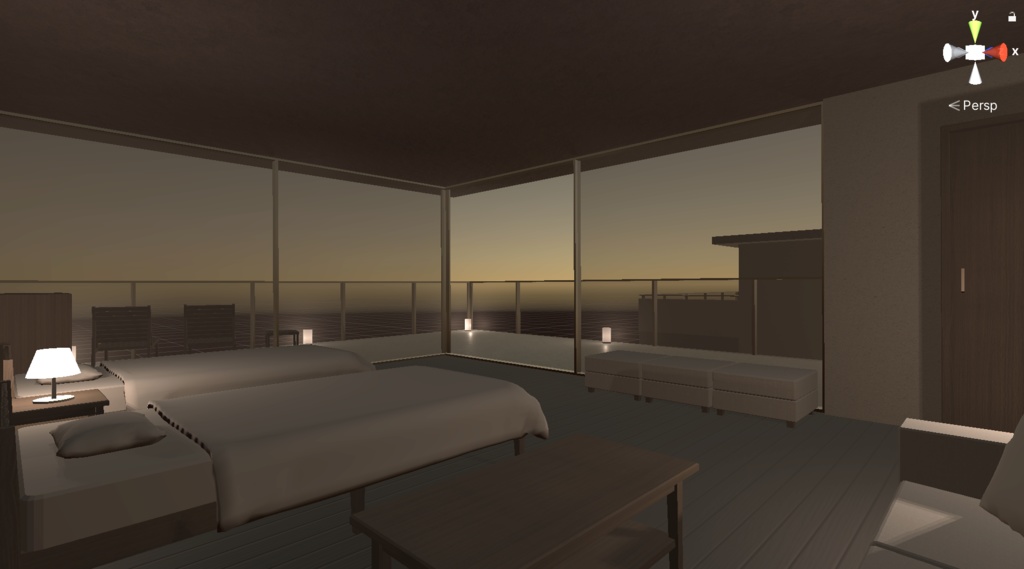 【UnityPackage】living room & furniture set