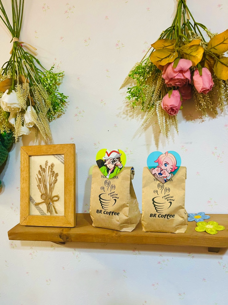 gisiハートアクリルクリップバッジ_2個セット