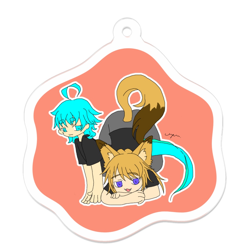 うぱこんイラスト:アクリルキーホルダー