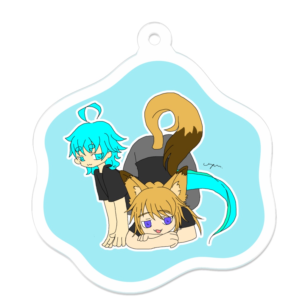 うぱこんイラスト:アクリルキーホルダー