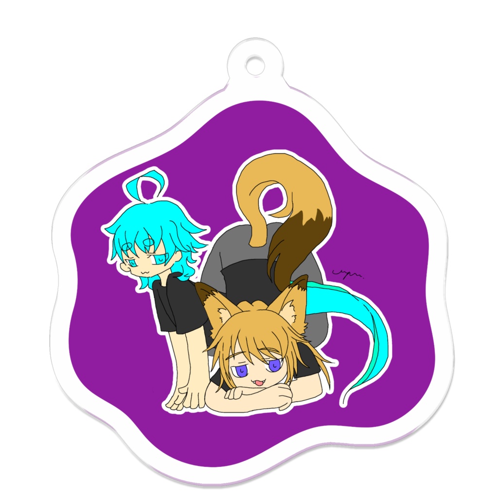 うぱこんイラスト:アクリルキーホルダー