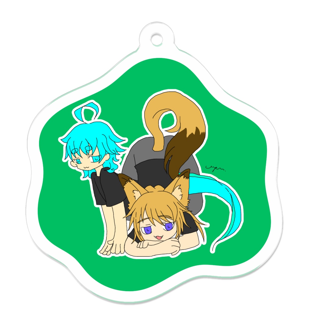 うぱこんイラスト:アクリルキーホルダー