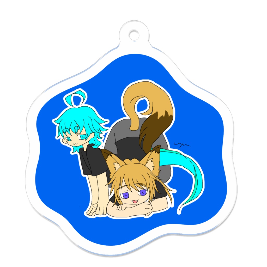 うぱこんイラスト:アクリルキーホルダー