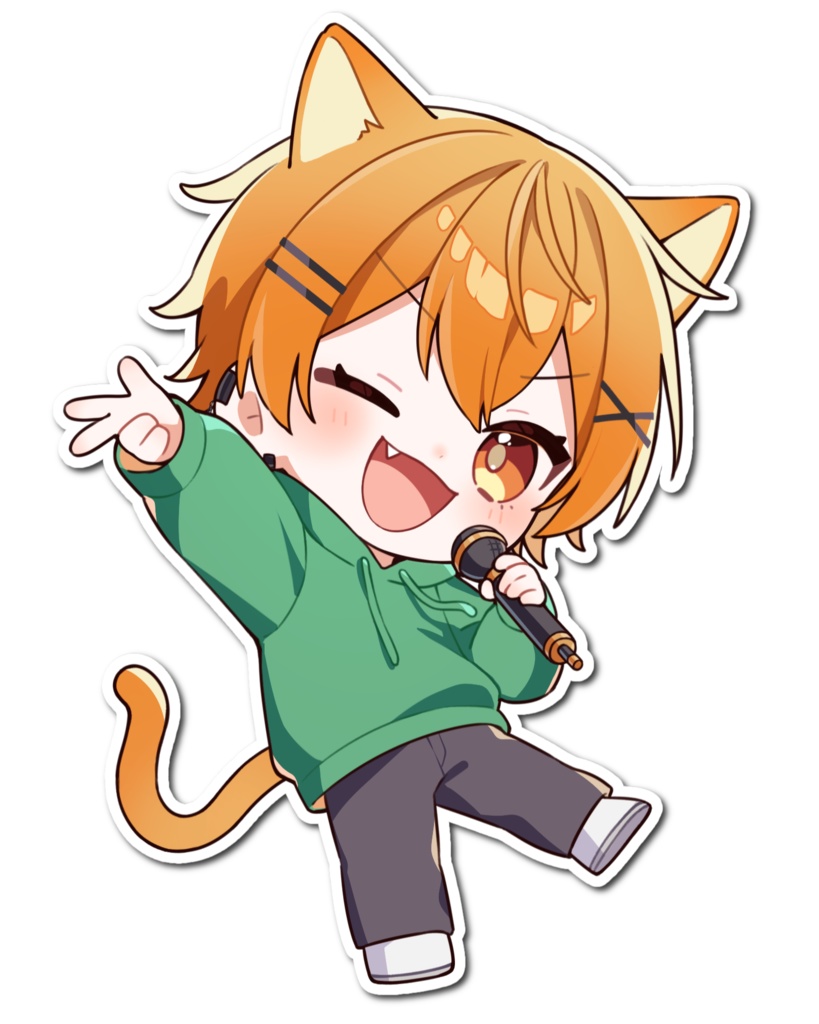 【4周年記念】猫耳ちゃろもちのアクリルキーホルダー！