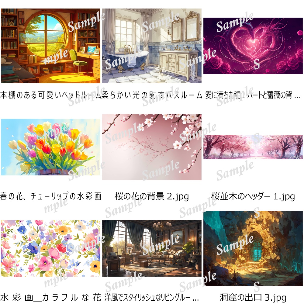 クリエイターズ・オールインワン背景パックA+B - 約9,000枚の万能素材集 87%OFF