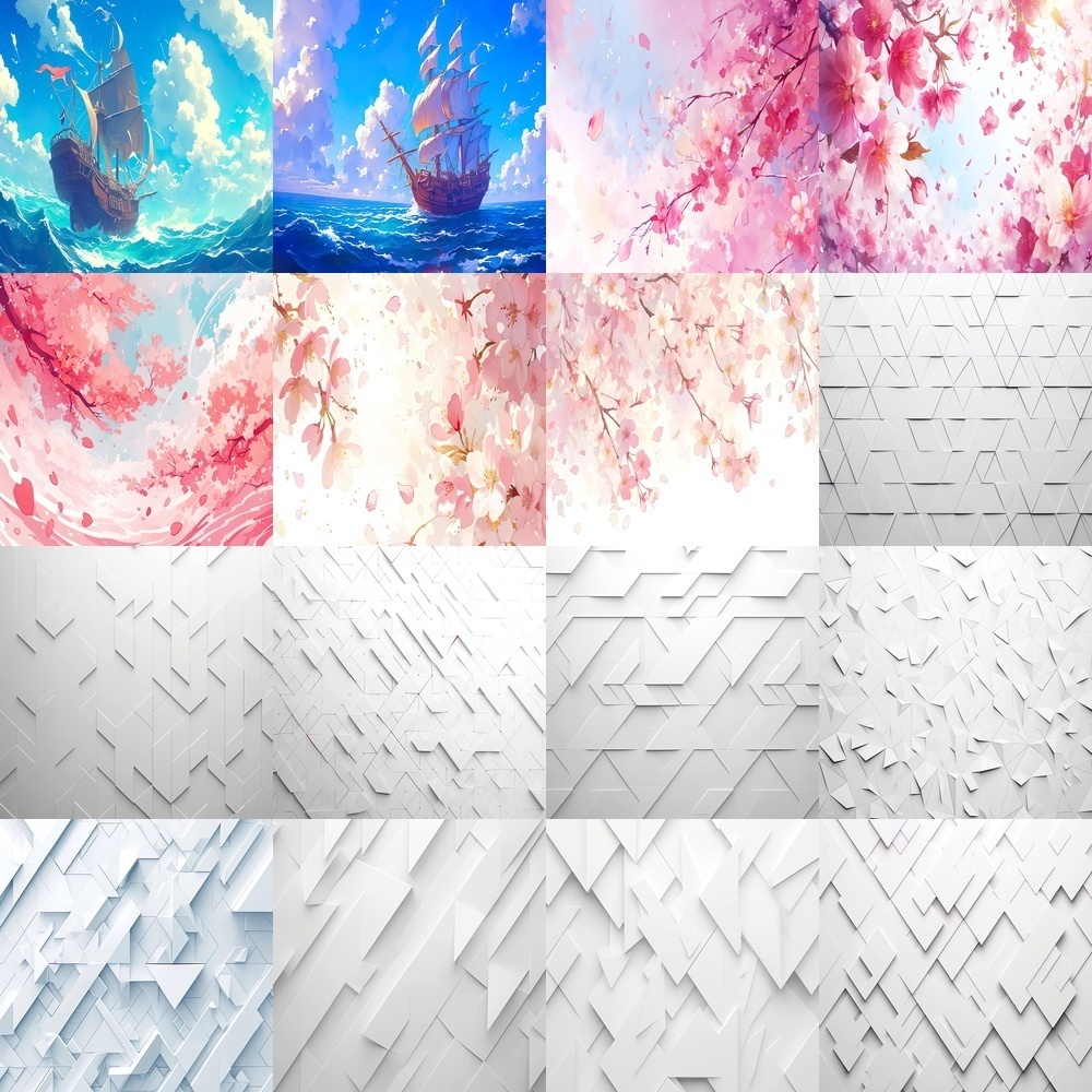 多彩な壁紙と風景セット