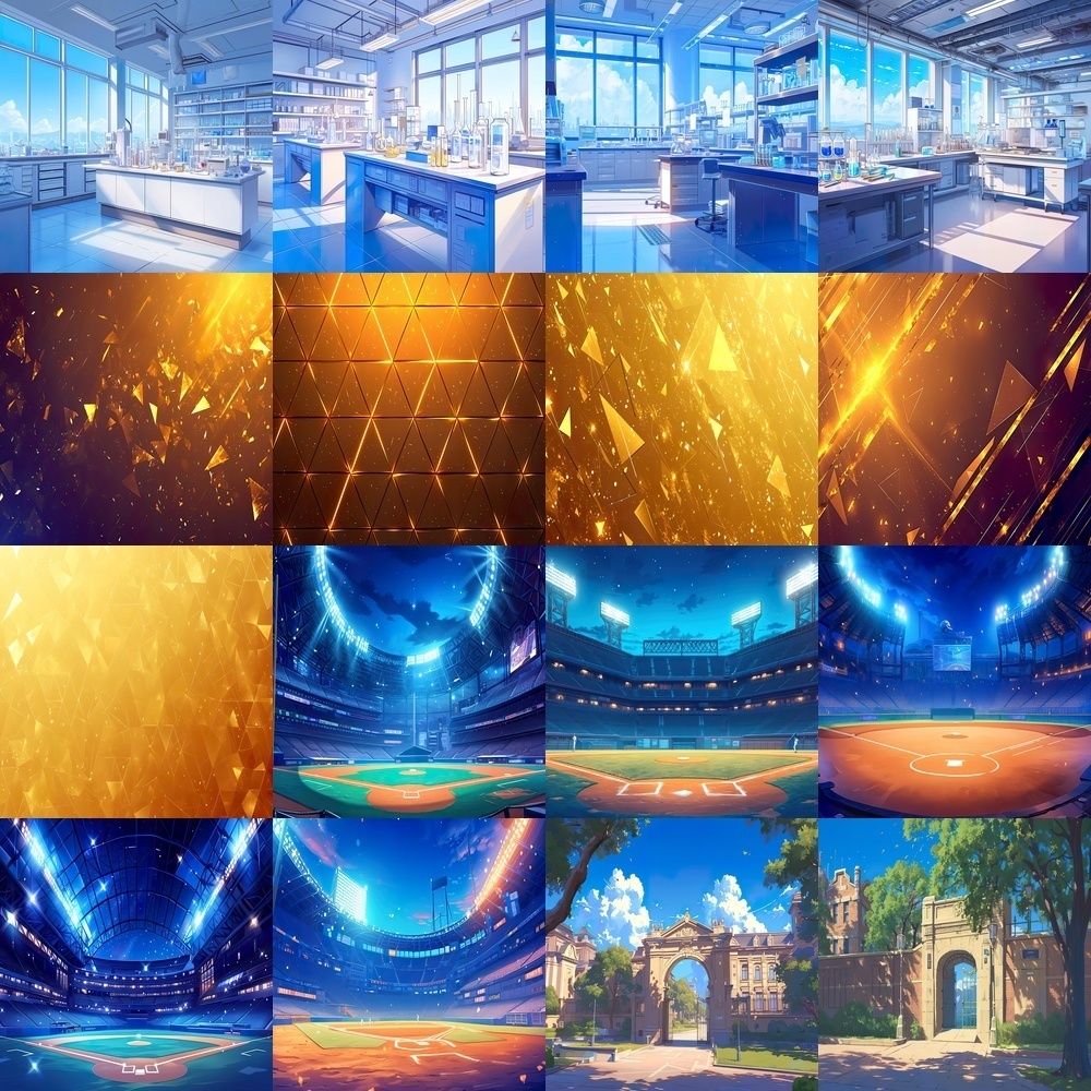 多彩な壁紙と風景セット