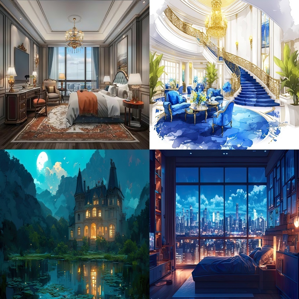 高級ホテルとリゾート背景パック