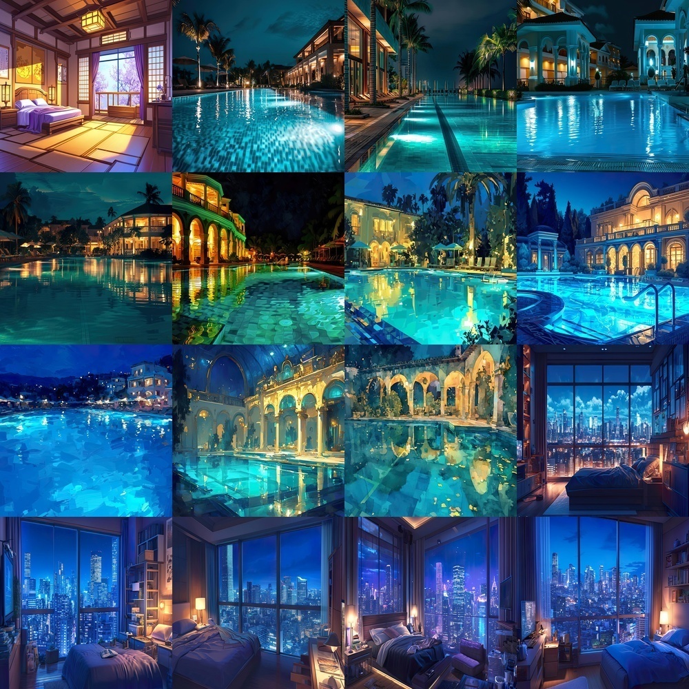 高級ホテルとリゾート背景パック