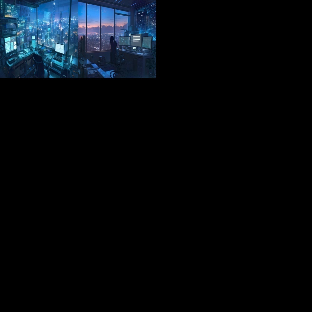 都会の風景と夜景背景パック