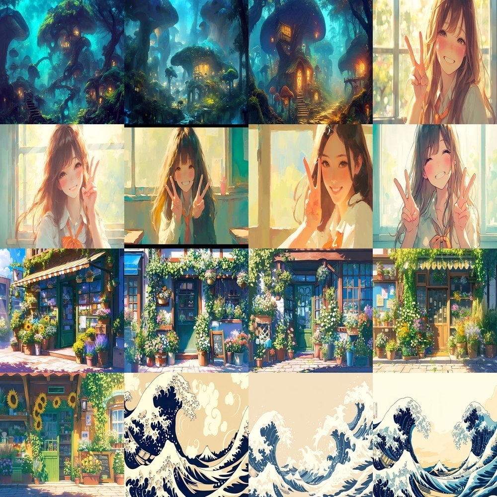 多彩な風景とシーン背景パック