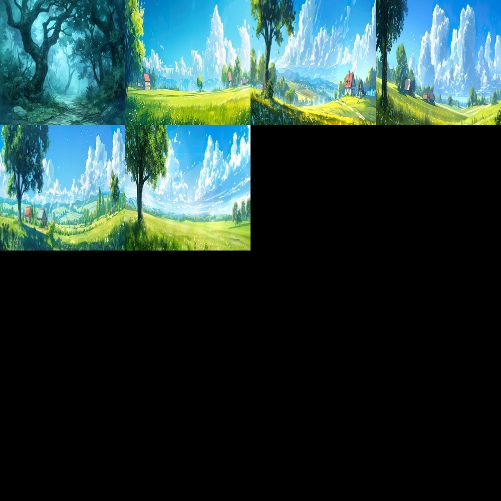 多彩な風景とシーン背景パック