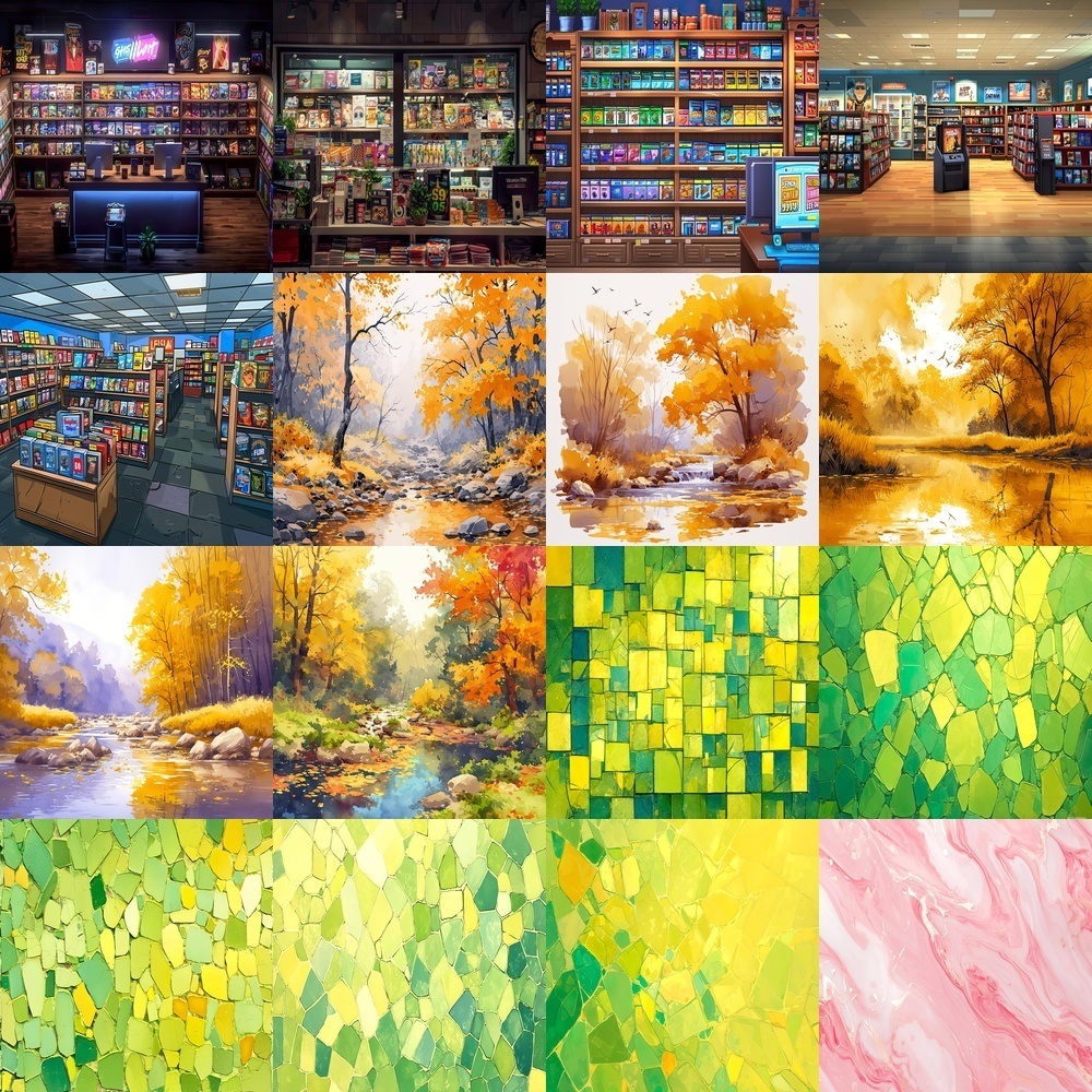 多彩な風景とシーン背景パック