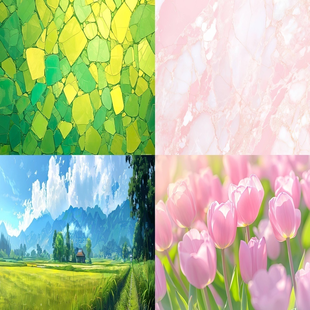 多彩な風景とシーン背景パック