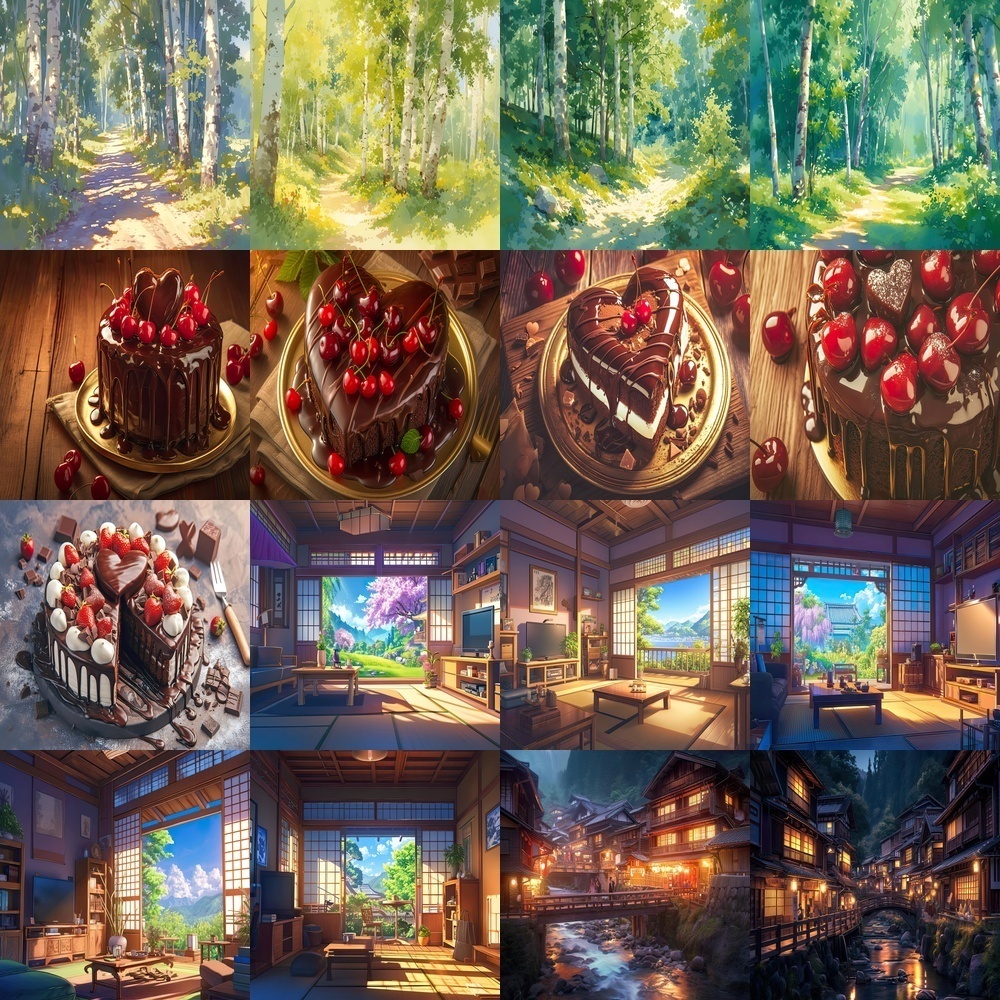 多彩なシーンと季節背景パック