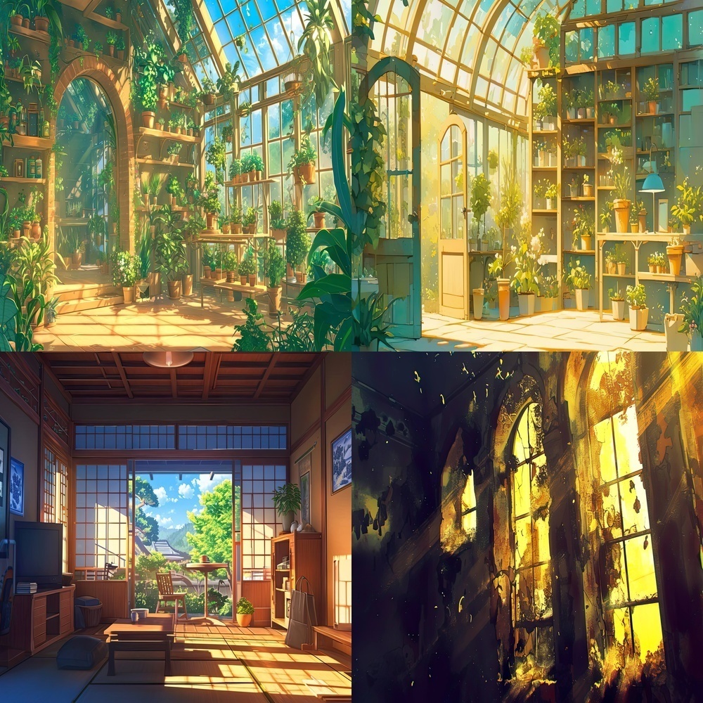 多彩なシーンと季節背景パック