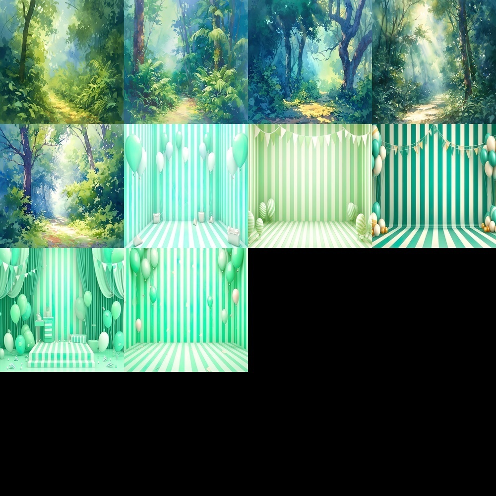 多彩なシーンと季節の幻想背景パック