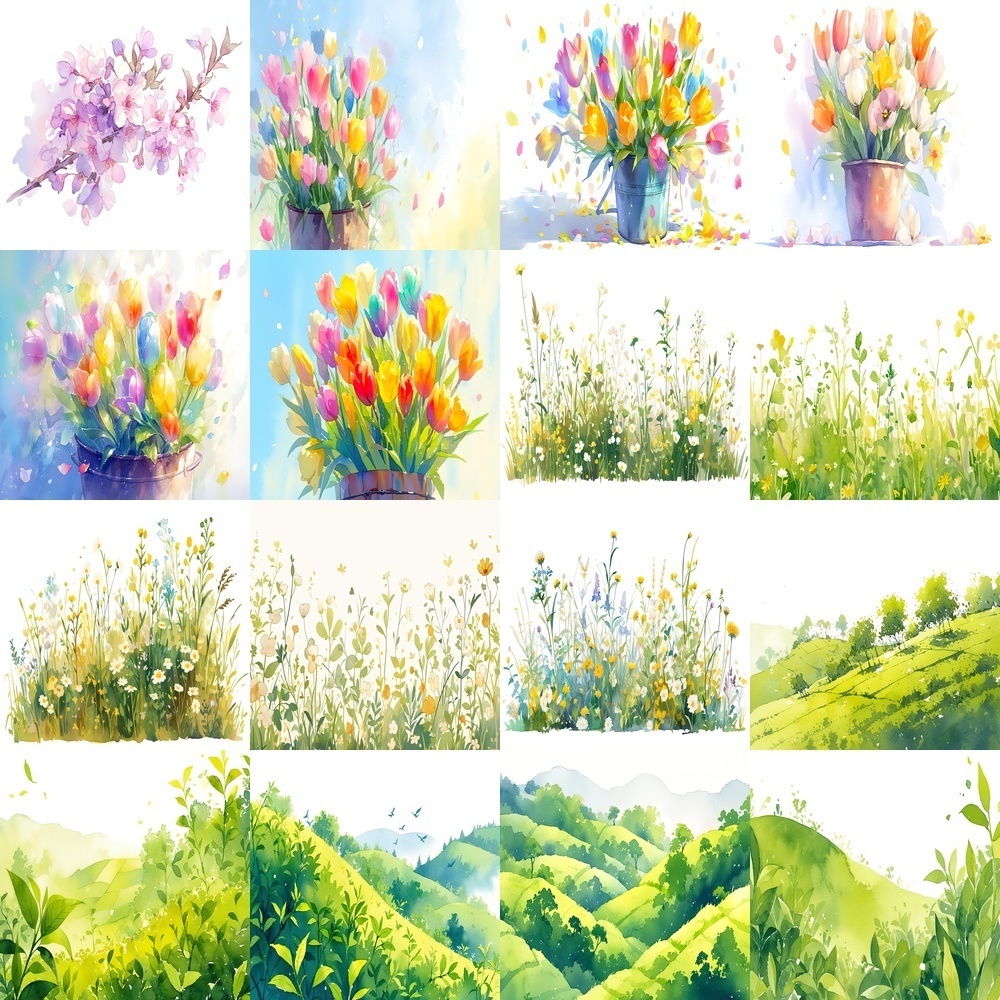 水彩画風背景パック