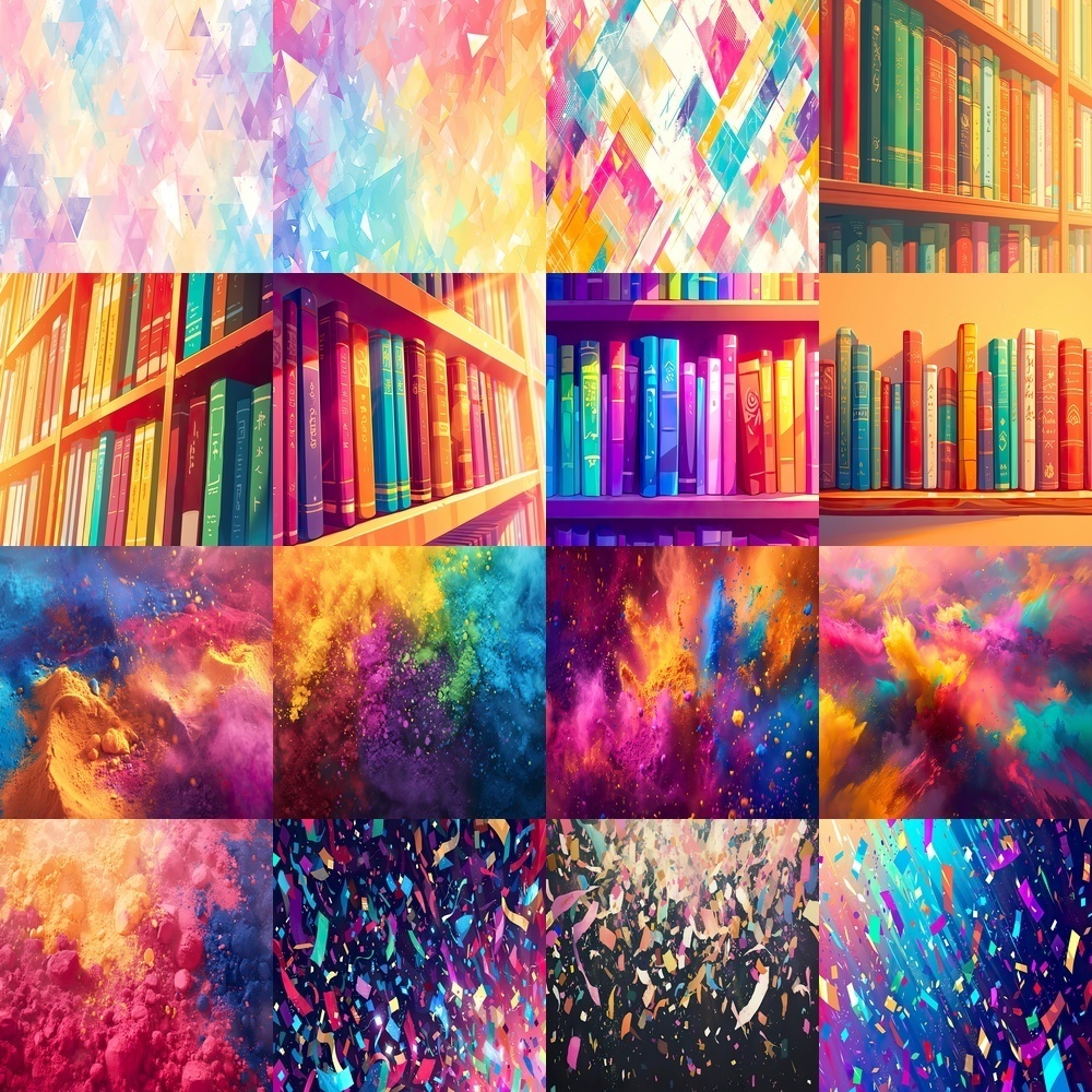 カラフル背景とアートパック