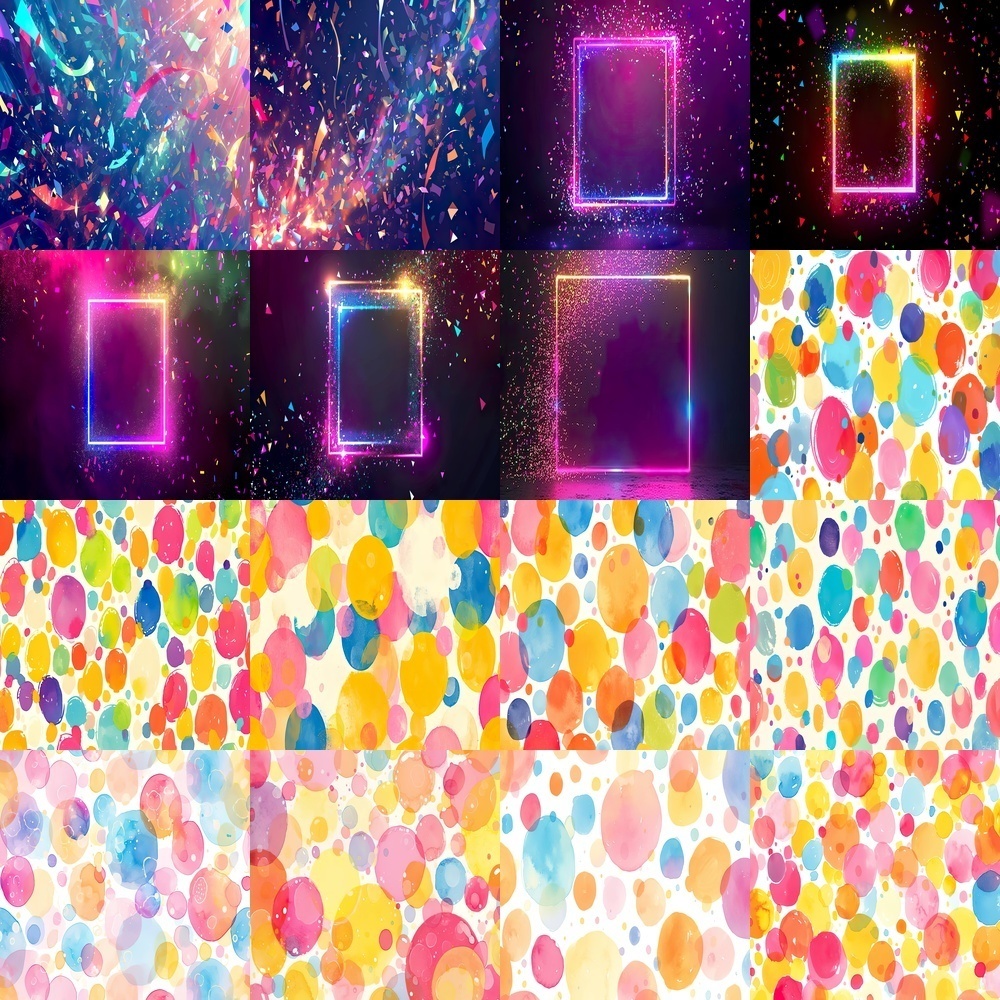 カラフル背景とアートパック