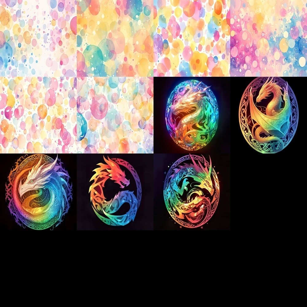 カラフル背景とアートパック