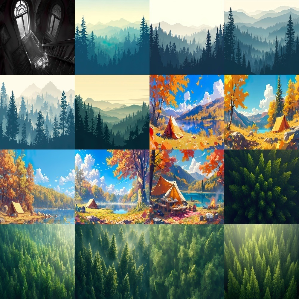 多彩な室内外風景背景パック