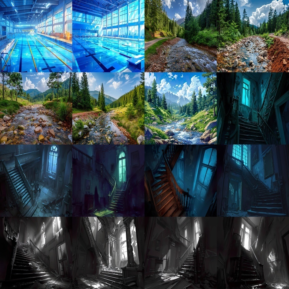 多彩な室内外風景背景パック