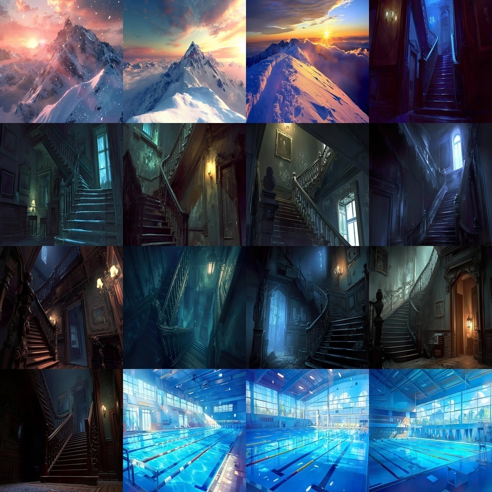 多彩な室内外風景背景パック