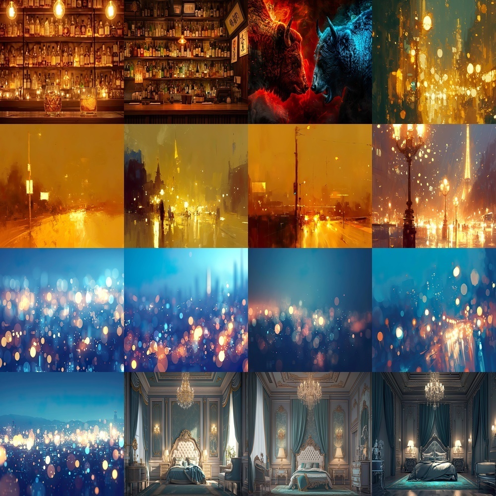 多彩なシーンとアイテム背景パック