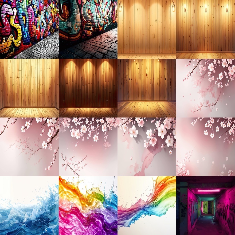 多彩なシーンと背景素材パック