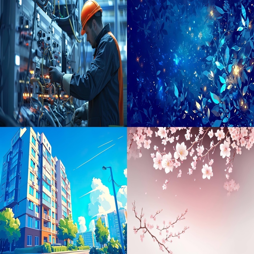 多彩なシーンと背景素材パック