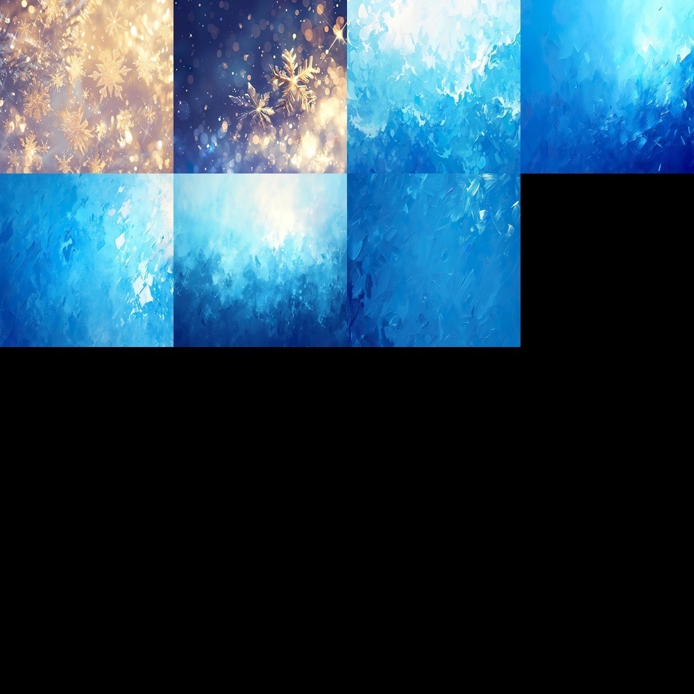 輝くキラキラ背景と豪華素材パック