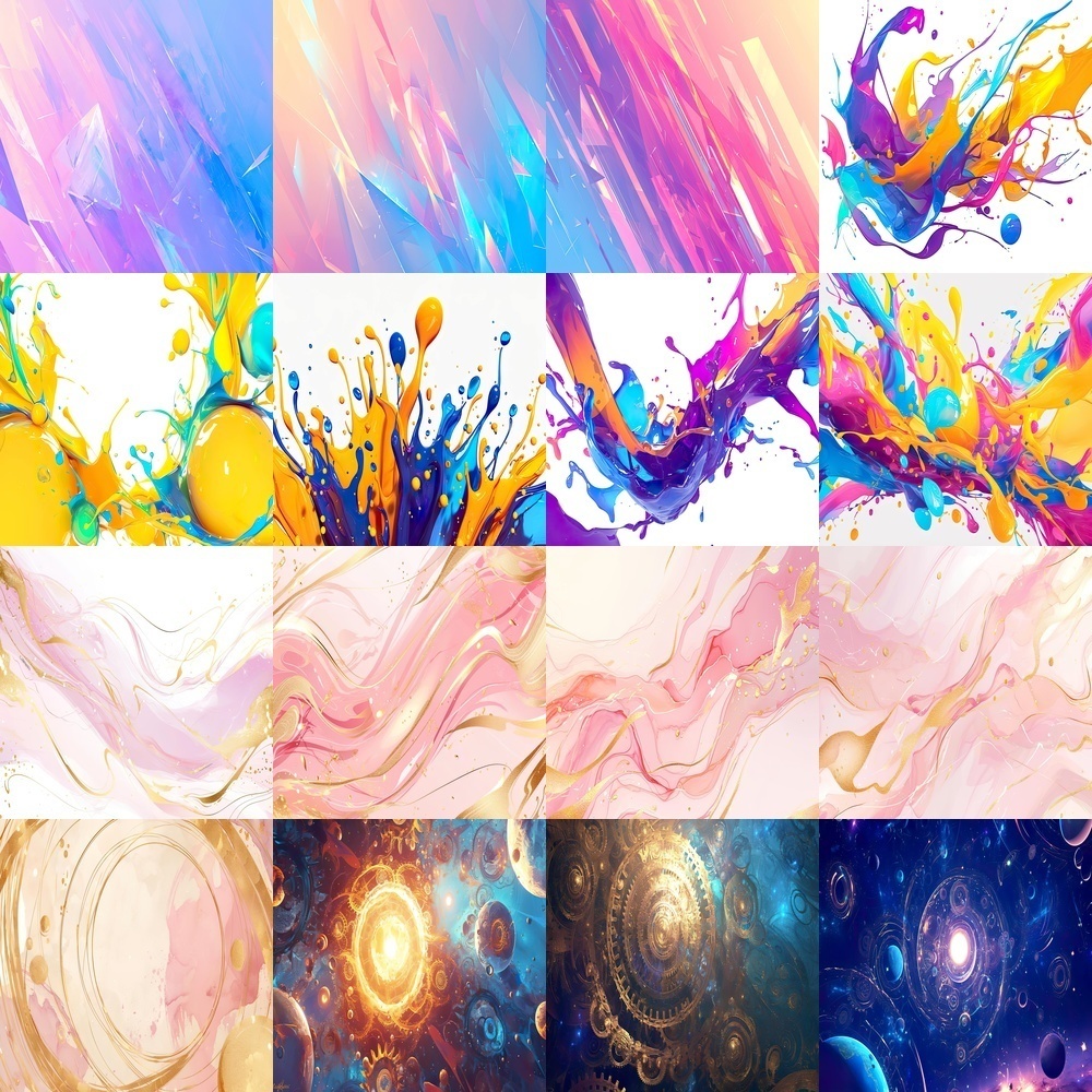 抽象的背景とテクノロジーアートパック