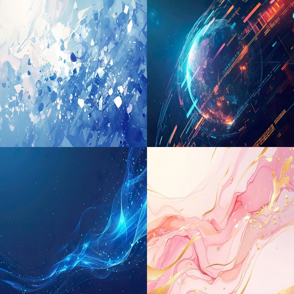 抽象的背景とテクノロジーアートパック