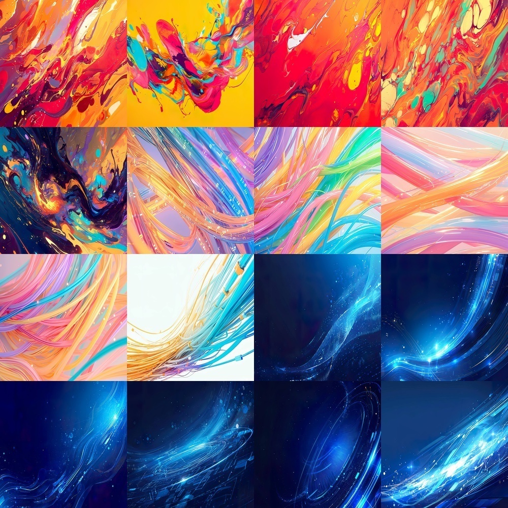 抽象的背景とテクノロジーアートパック